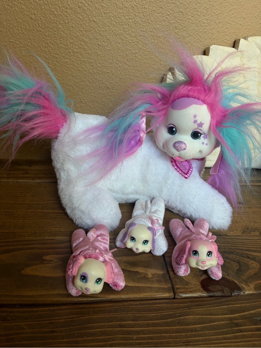 Puppy Surprise Plush Dog with 3 Babies Excellent New Condition